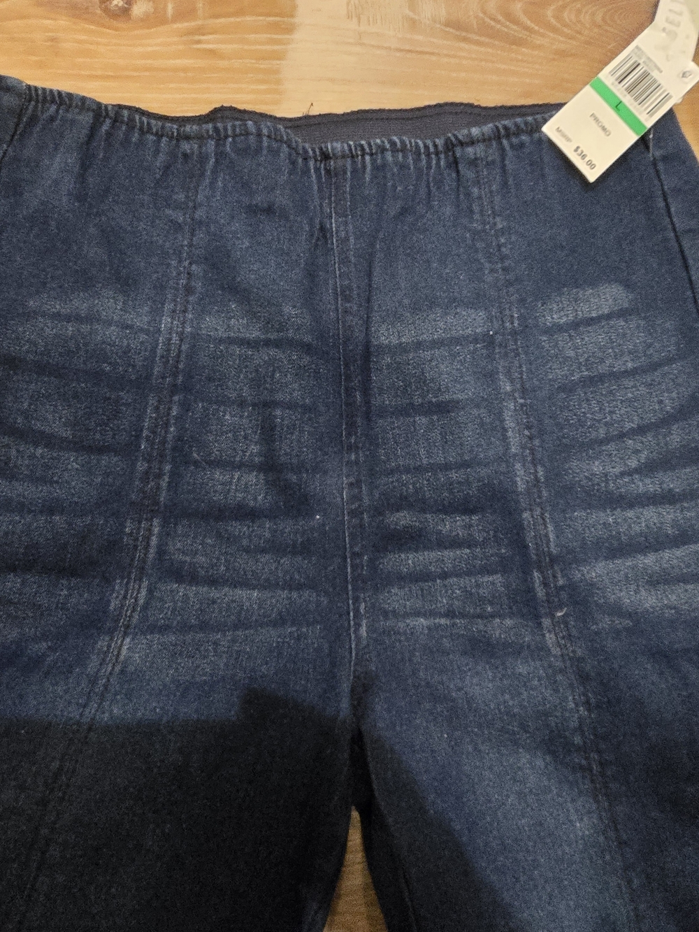 Tinseltown Dark Blue Flare Jeans with Elastic Waist - Picture 7 of 7